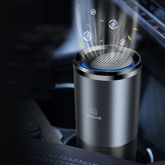 Car Air Purifier Ionizer Negative Ion Aluminum Alloy Car Air Freshener Activated Carbon Formaldehyde Auto Air Clean Accessories