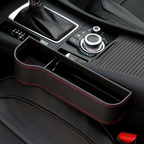 PU Car Organizer Seat Gap Storage Box Car Seat Side Slit for Wallet Phone Coins Cigarette Keys Cards Car Accessories