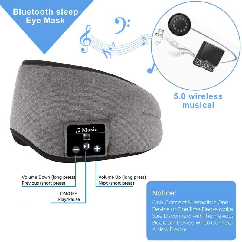 Earphone Music Headband Sleeping Eye Mask