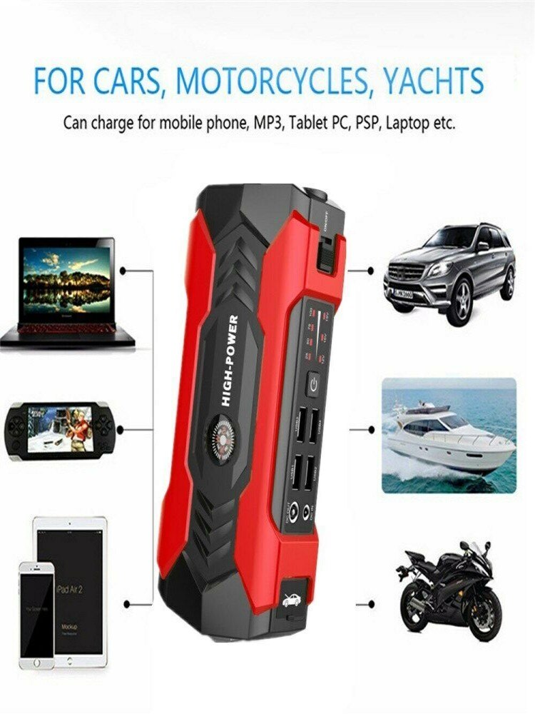 Car Jump Starter Power Bank 200-600A Portable Charger Car Booster 12V Auto Starting Device Emergency Battery Car Start