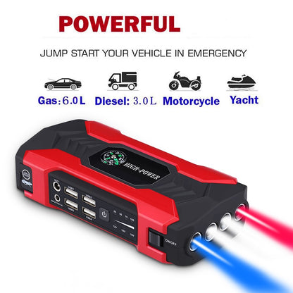 20000mAh Car Jump Starter Power Bank 200-600A Portable Charger Car Booster 12V Auto Starting Device Emergency Battery Car Start