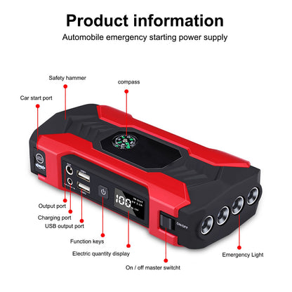 Power Bank 22000mAh 2000A Jump Starter Portable Charger Car Booster 12V Auto Starting Device Emergency Car Battery Starter