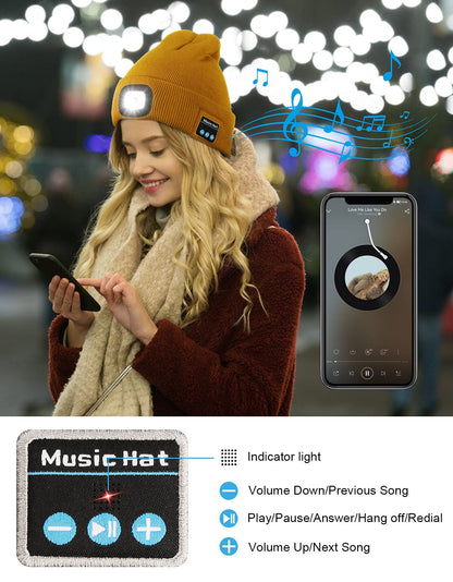 Products Bluetooth Hat with Light, Unisex