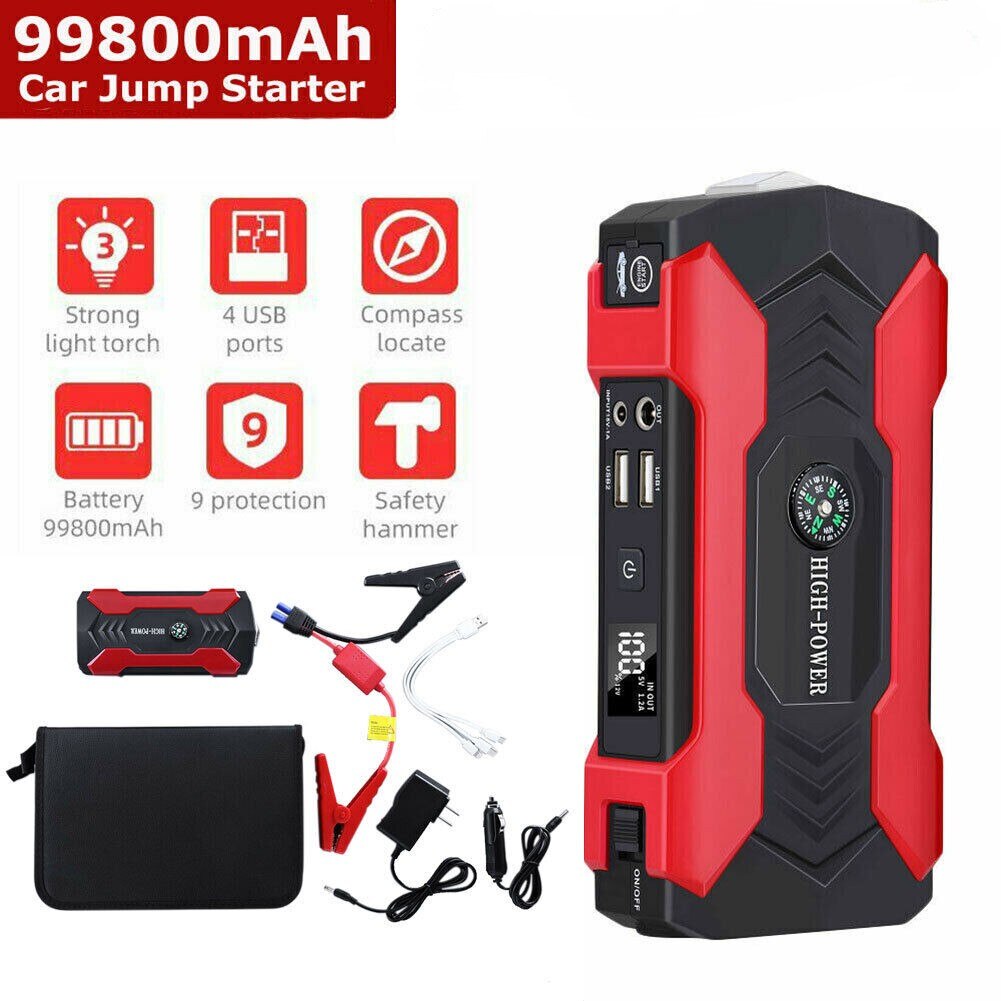 Car Jump Starter Power Bank 200-600A Portable Charger Car Booster 12V Auto Starting Device Emergency Battery Car Start